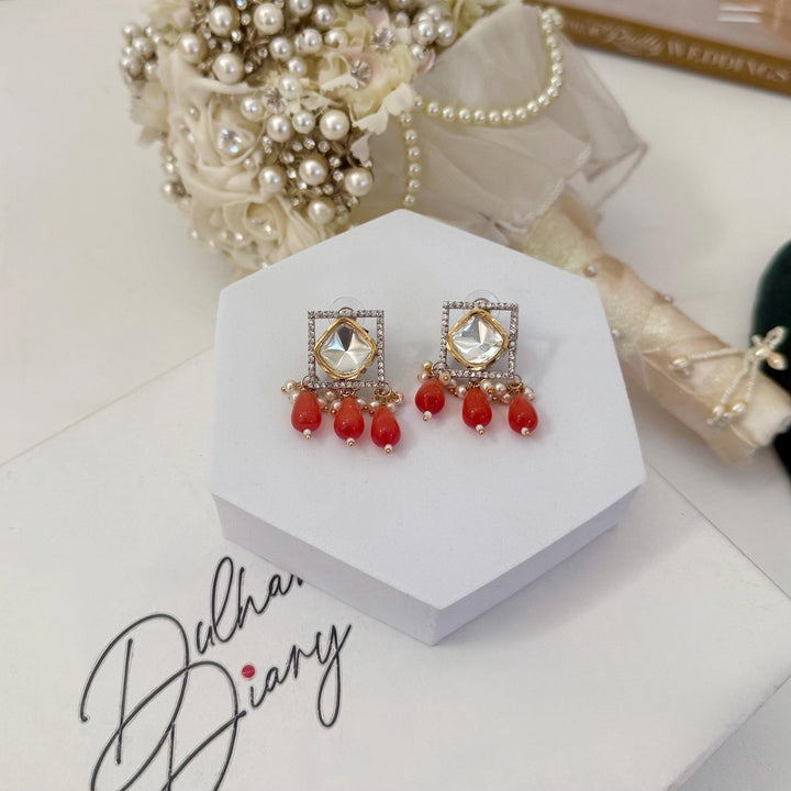 Burnt Orange Choker Set:  Necklace and Earring set